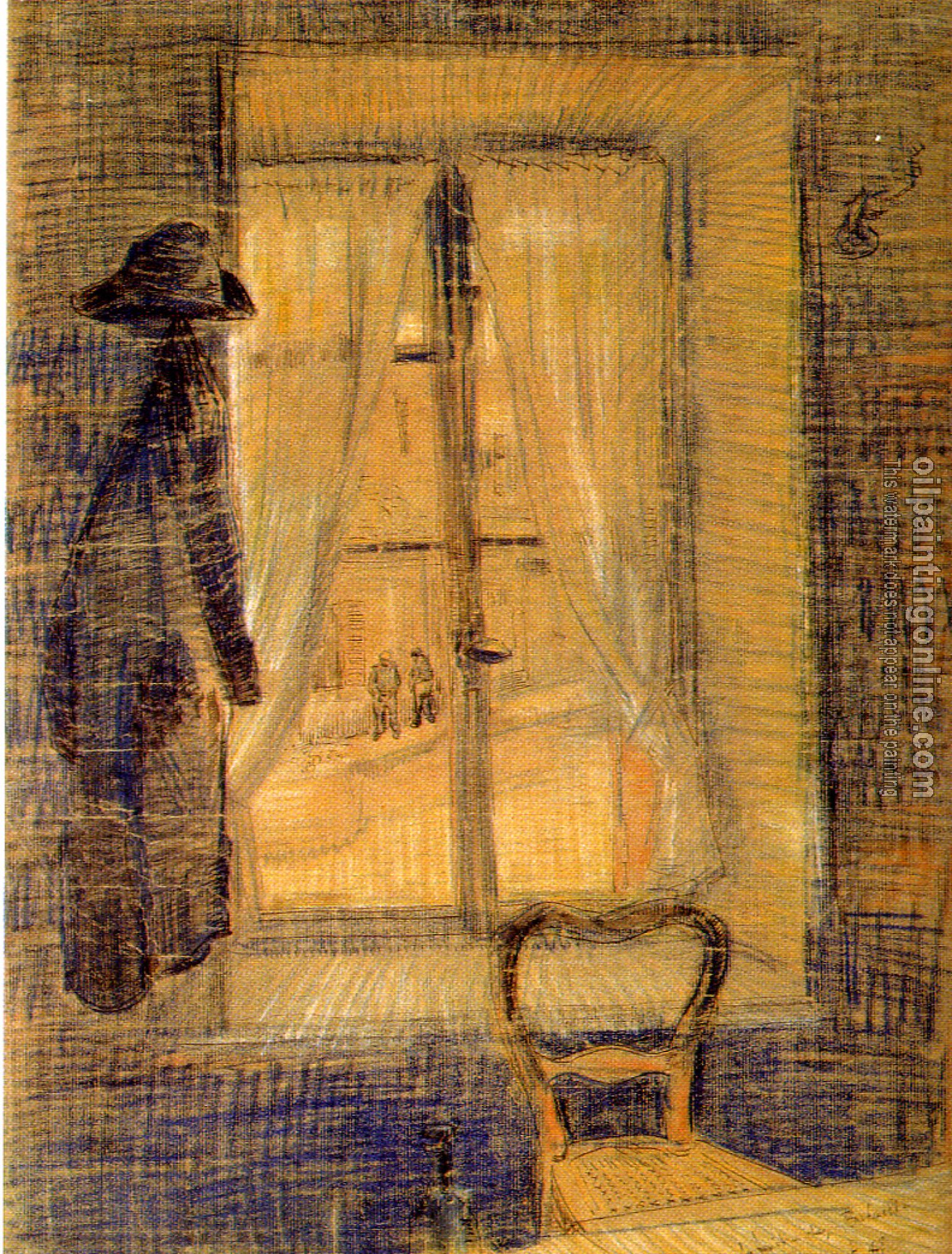 Gogh, Vincent van - View from a Window(Restaurant Chez Bataille)